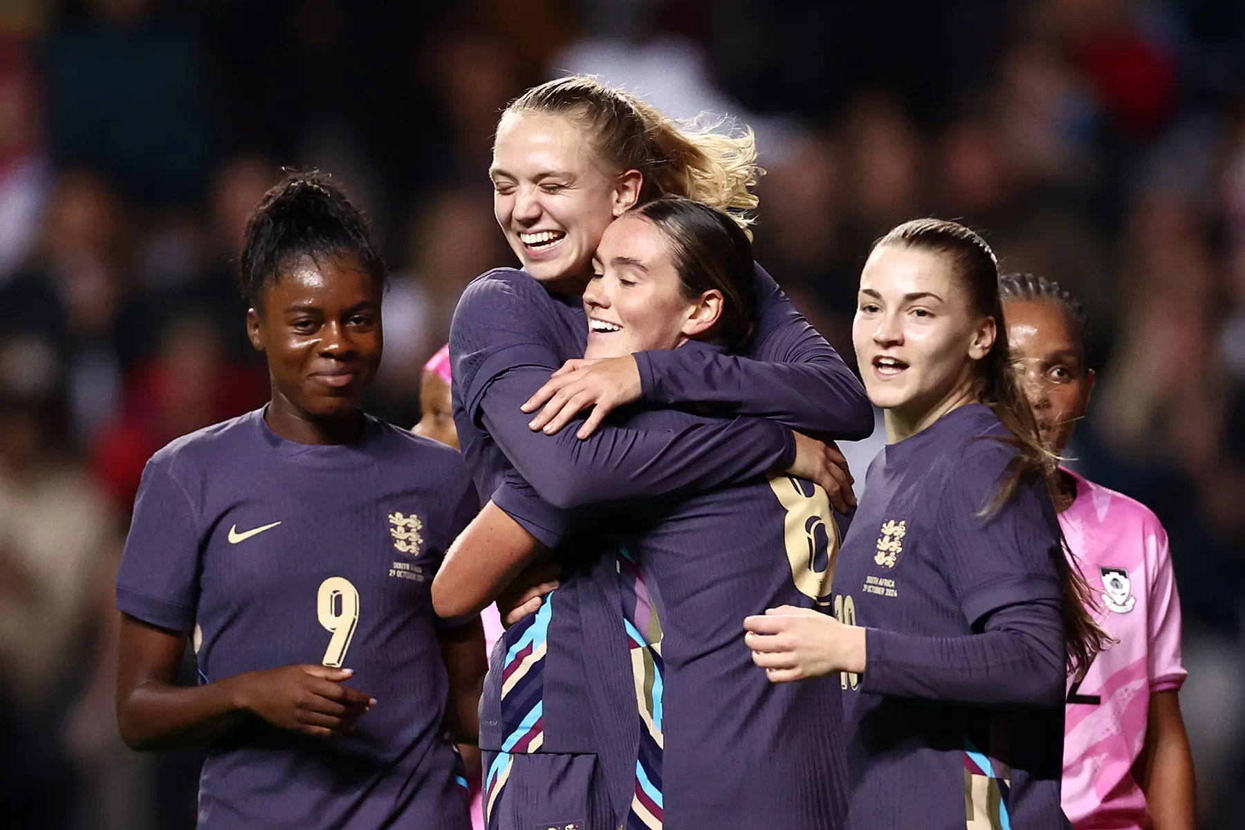 Womens Lionesses celebration