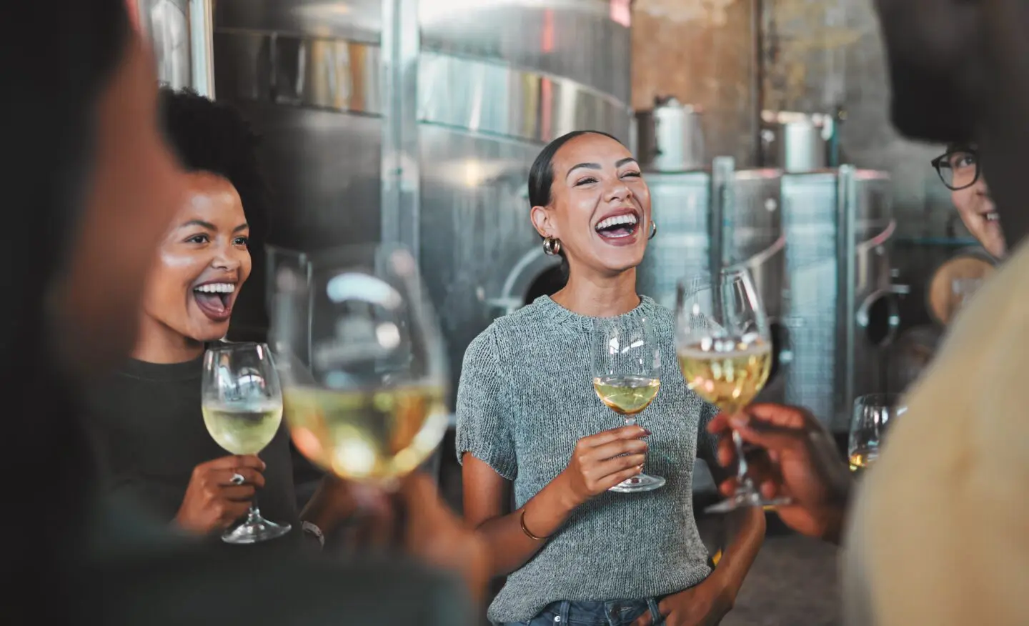 Celebration,,Champagne,Glasses,And,Friends,At,Wine,Tasting,Experience,Or