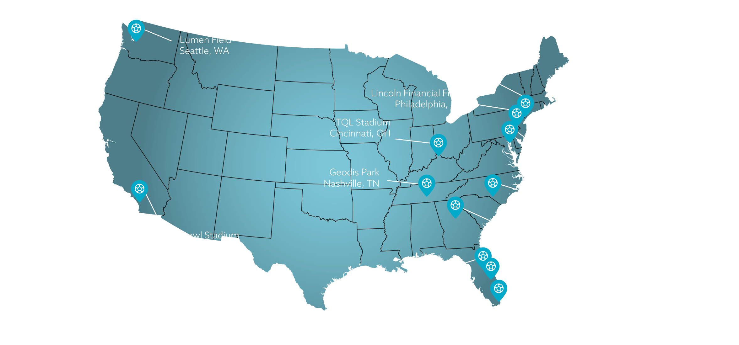 Club World Cup map